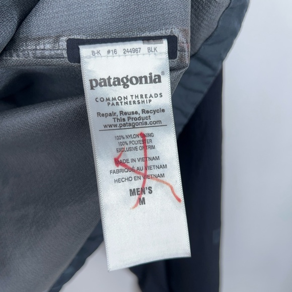 Patagonia Stretch Rainshadow Jacket Black Hooded Lightweight Men's Size Medium - Picture 8 of 11